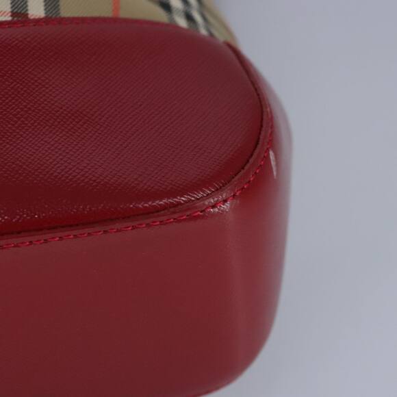 Burberry Nova Check Tote Bag Canvas Leather Beige Red - Picture 16 of 16